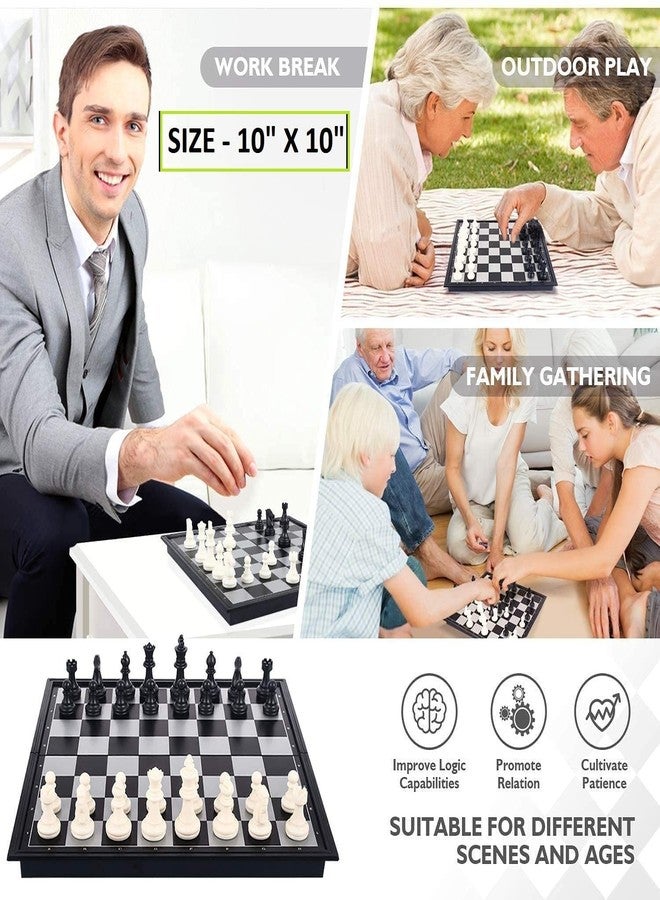 HOMETIC Magnetic Educational Toys Travel Chess Set with Folding Chess Board for Kids and Adults Black Color (10 Inch) - Image 5